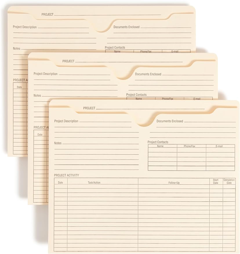 Smead Project File Jackets, Reinforced Straight-Cut Tabs, Preprinted Front by SMEAD
