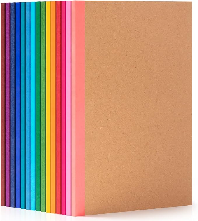 ALKALO 15 Pack Lined Notebook Journals Bulk, A5 College Ruled Composition by ALKALO