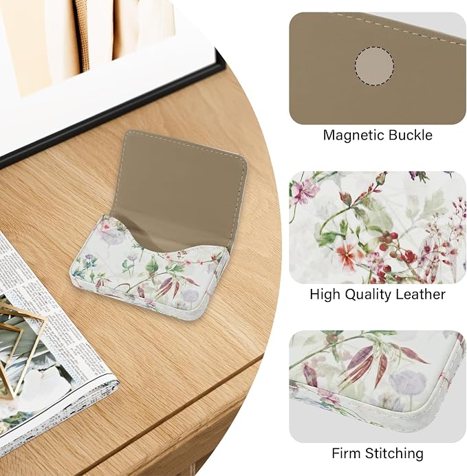 Business Card Holder，PU Leather Business Card Case Color Printing Pattern Card - Image 2