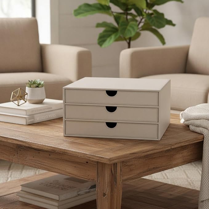 UnionBasic Document Organizer, 3-Drawer File Cabinet Document Storage Box - Image 2