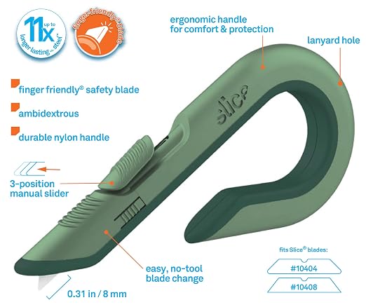 Slice Box Cutter, Heavy Duty Utility Knife, Safe Ceramic Blade Lasting 11x - Image 2