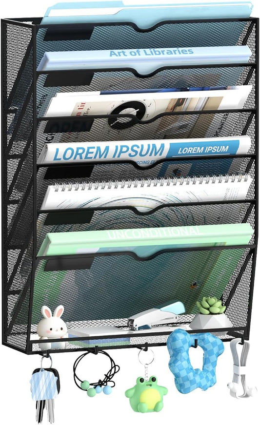 SUPEASY Wall File Organizer, 7 Tier Hanging File Organizer by SUPEASY