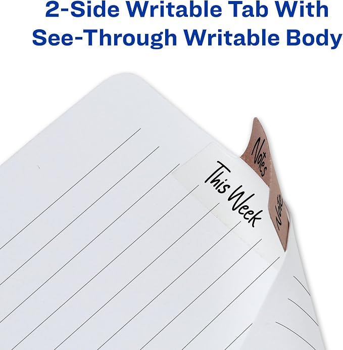 Avery Margin Ultra Tabs, 2.5" x 1", 2-Side Writable, 24 Repositionable Page Tabs - Image 5