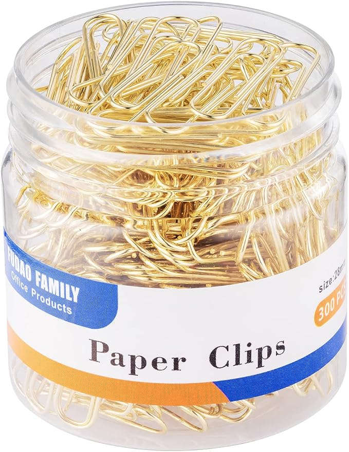 Gold Paper Clips, 1.1 Inch Small - Image 6