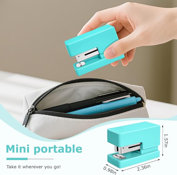 Mini Stapler - Small Cute Desk Staplers - 25 Sheet Capacity - Image 4
