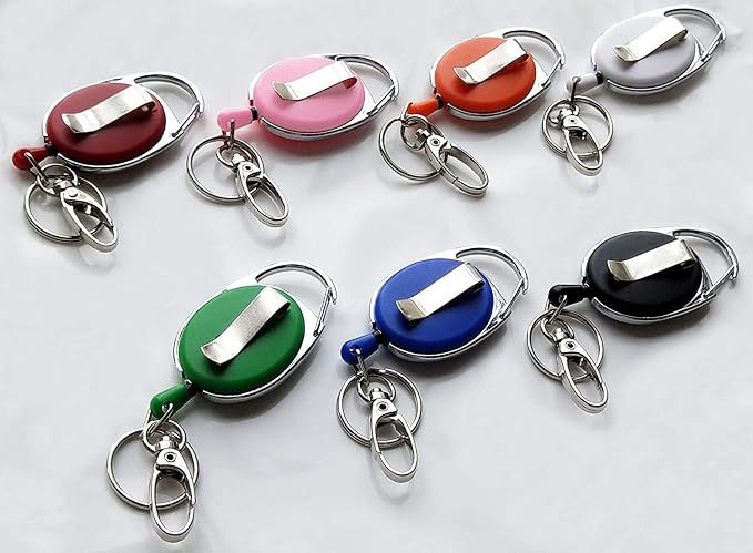 Retractable Badge Reel with Claw Clasp and Clip - Image 3