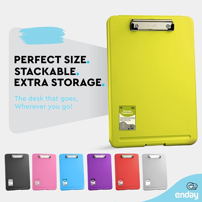 Clipboard with Storage Green, Letter Size Storage Clipboard with Compartments - Image 4