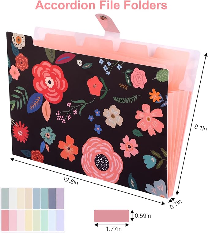 EOOUT 6pcs Expanding File Folders - Image 2