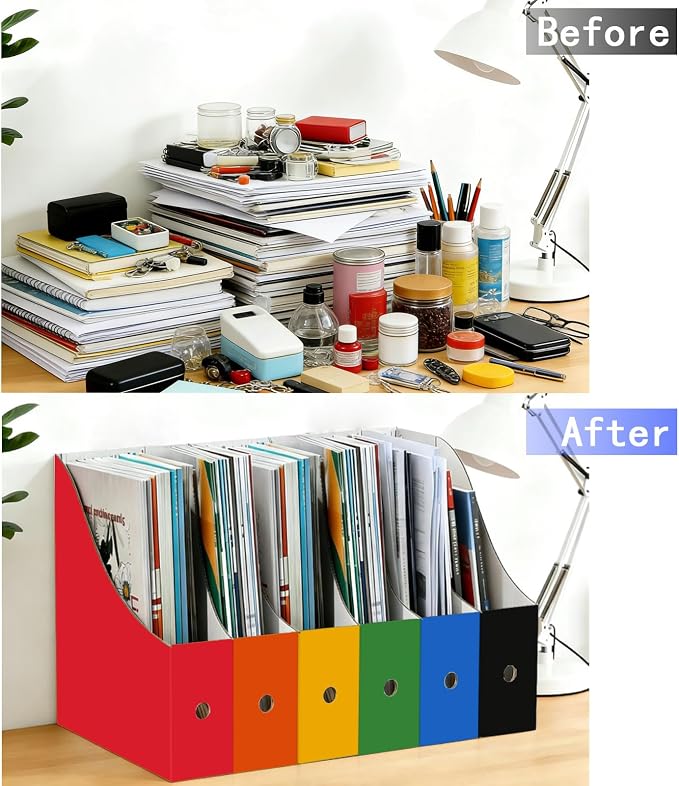 Limitliho 12 Pack Cardboard Magazine File Holder - Image 6