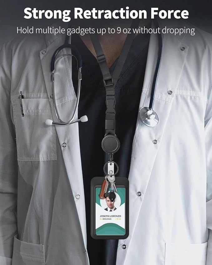 Uniclife Retractable Adjustable Lanyard Heavy Duty Neck Lanyard - Image 2