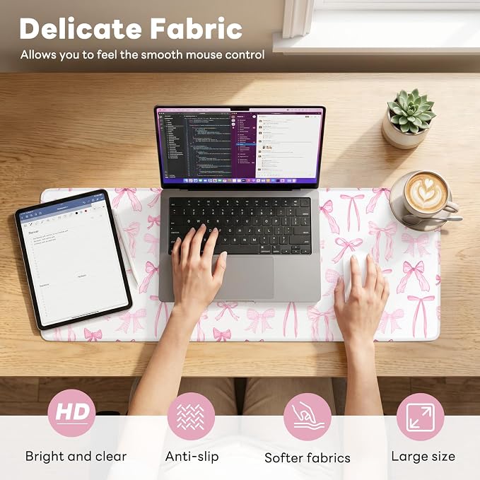 Desk Mat, Big Desk Pad, 31.5x11.8 Inches Extended Big Gaming Mouse Pad - Image 2
