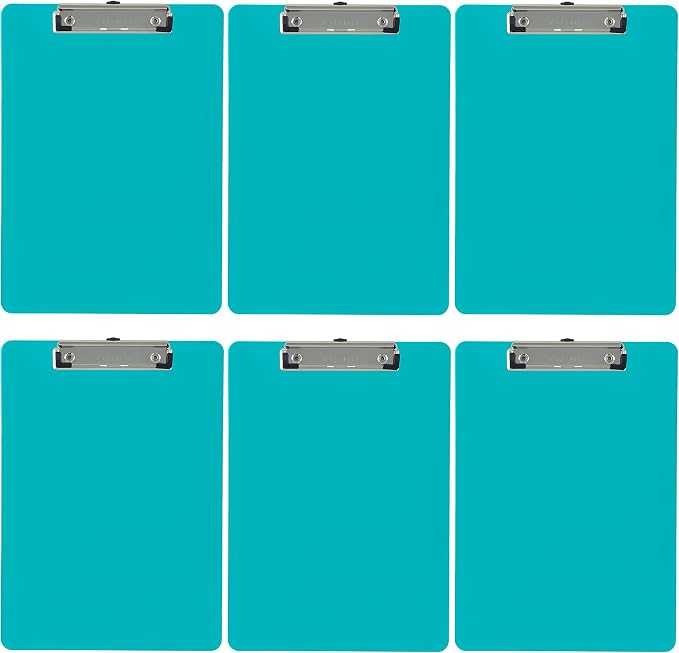 Trade Quest Plastic Clipboard Opaque Color Letter Size Low Profile Clip by Trade+Quest+Global+Corp
