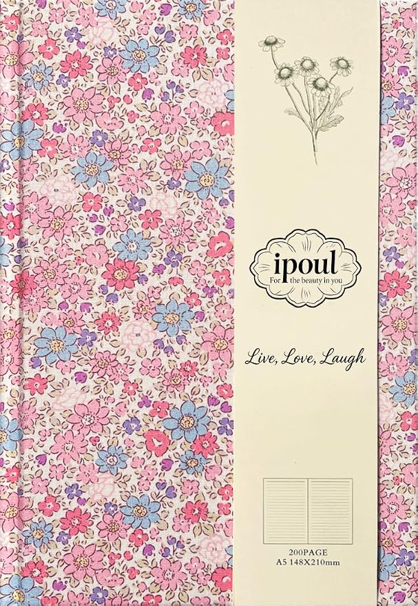Pink Journal, Floral Notebook, Journal by ipoul