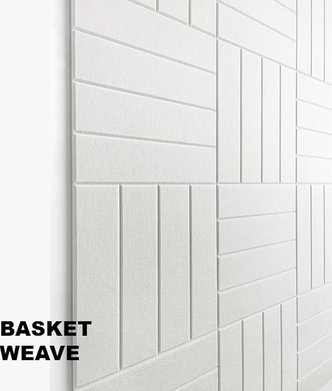 Large Cork Board Alternative - 24-Pack Felt Wall Tiles with Safe Removable Adhesive Tabs, Cork Wall Tiles Bulletin Board Home Office Essentials - Warm White-DeskLoop Office