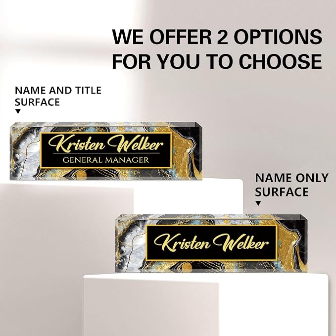 Custom Name Plate for Desk, Desk Name Plate Personalized, Office Decor for - Image 2