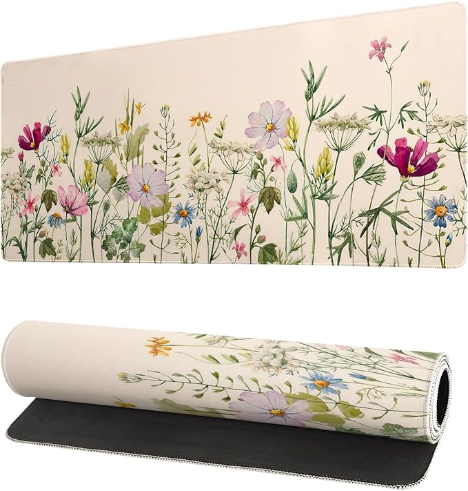Flower Gaming Mouse Pad Large Mouse Pad by Siski