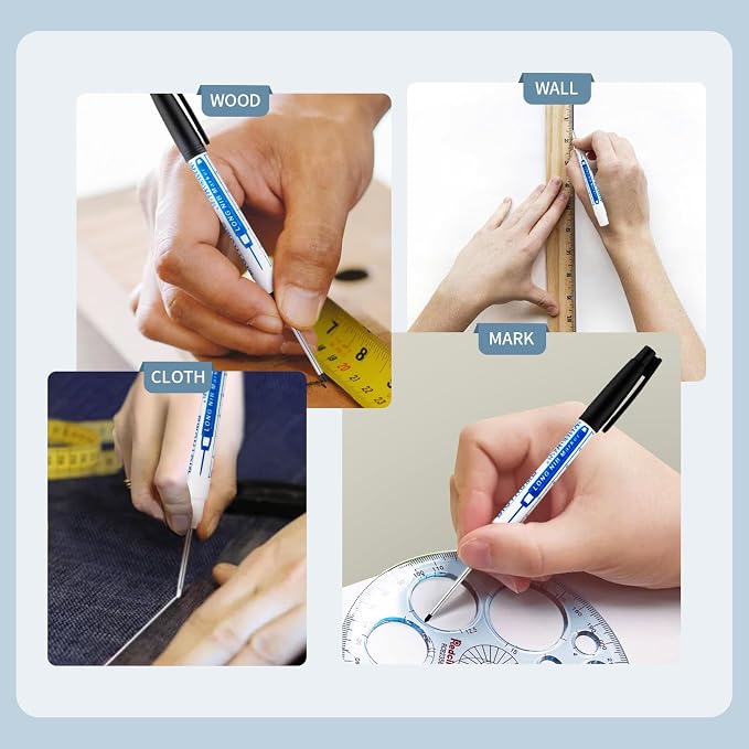 10 Pcs Long Head Deep Hole Marker, 35MM Long Nib Marker, Quick Dry Waterproof - Image 5