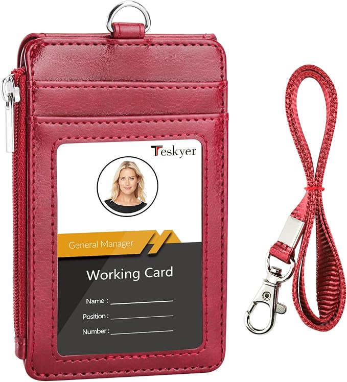 Teskyer Leather ID Badge Holder by TESKYER