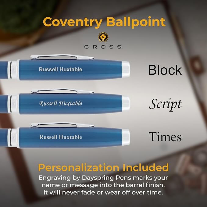 Cross Coventry Ballpoint Pen, Custom Engraved — Graduation, or New Hire Gift - Image 4