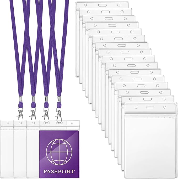 Patelai 50 Pcs 4 x 5.5 Inch Clear Passport Holders by Patelai