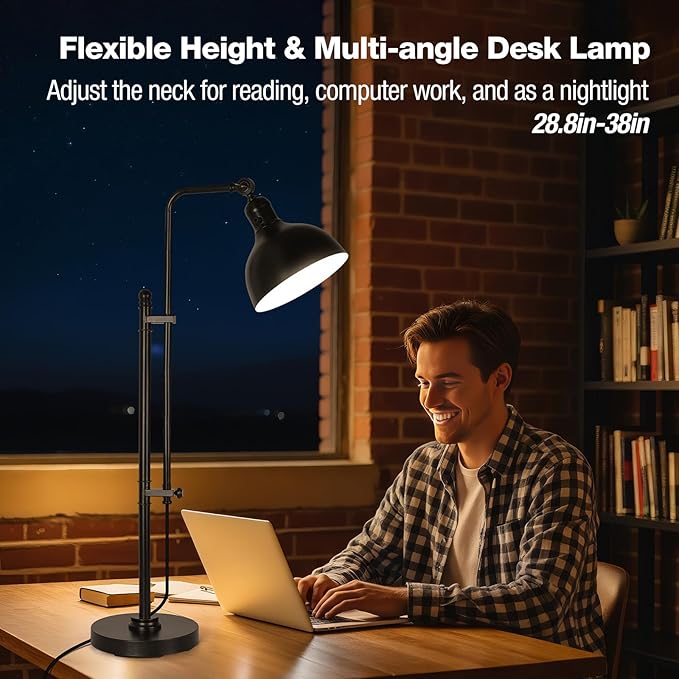 PARTPHONER Industrial Adjustable Desk Lamp - Image 6