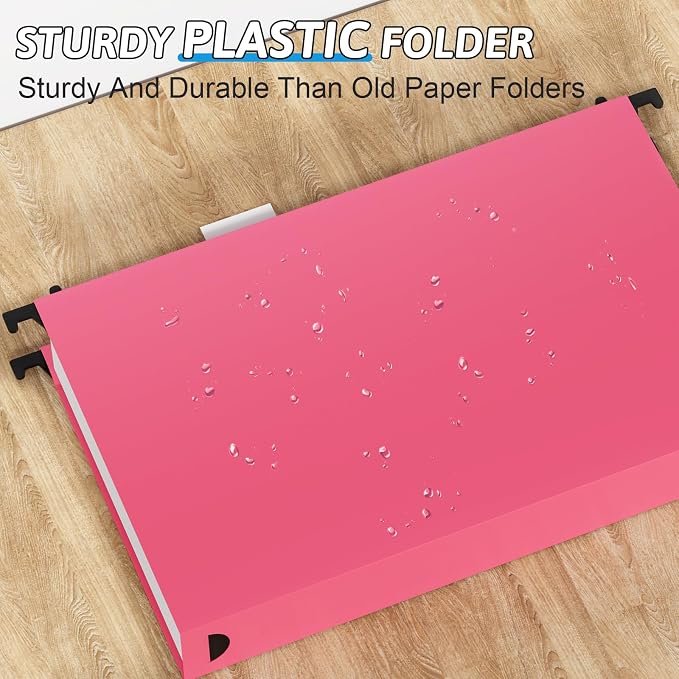 Extra Capacity Legal Size Plastic Hanging File Folders, Heavy Duty 2 Inch - Image 2
