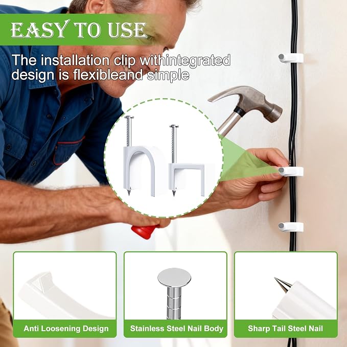 mxuteuk 100PCS Cable Clips - Image 3