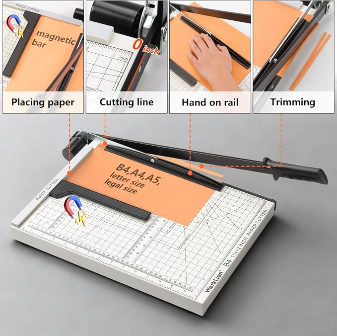 15 inch Guillotine Paper Cutter: Worklion Precision Paper Trimmer - Image 5