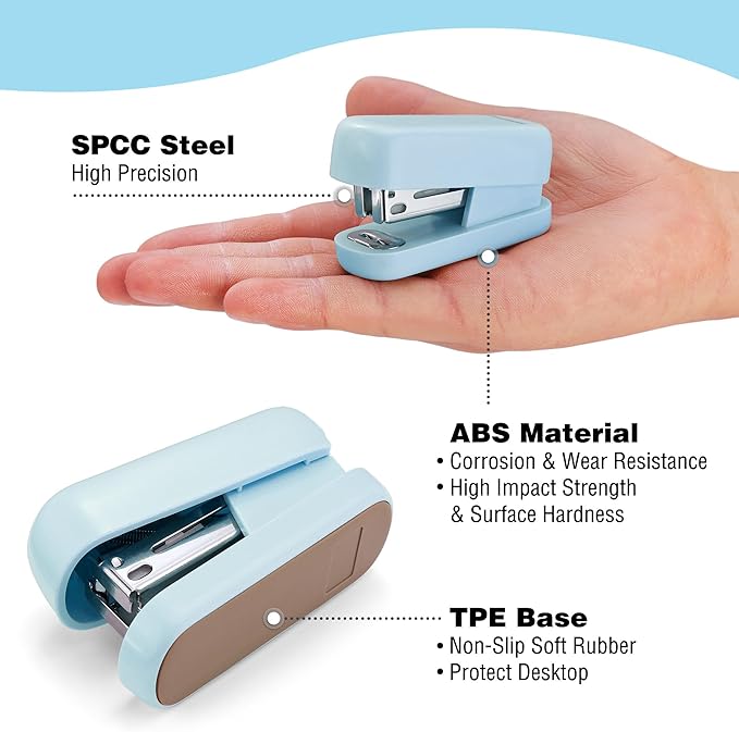 WORKPRO Mini Stapler with Staples, One Staple Remover, 2000 Standard Staples - Image 3