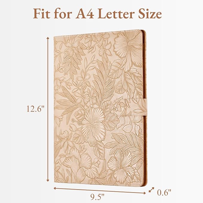 Mymazn Padfolio Portfolio Binder, Faux Leather Interview Resume Folder - Image 3