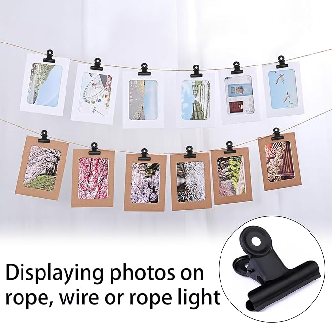 50 Pcs Metal Bulldog Clips, 0.87 Inch Hinge Clips - Image 4