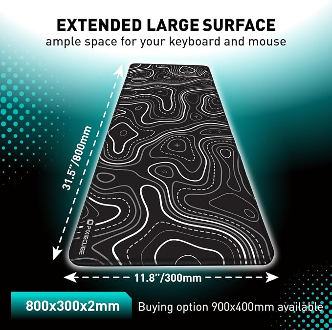 Pixiecube Minimalist Topographic Map Mouse Pad - Image 3