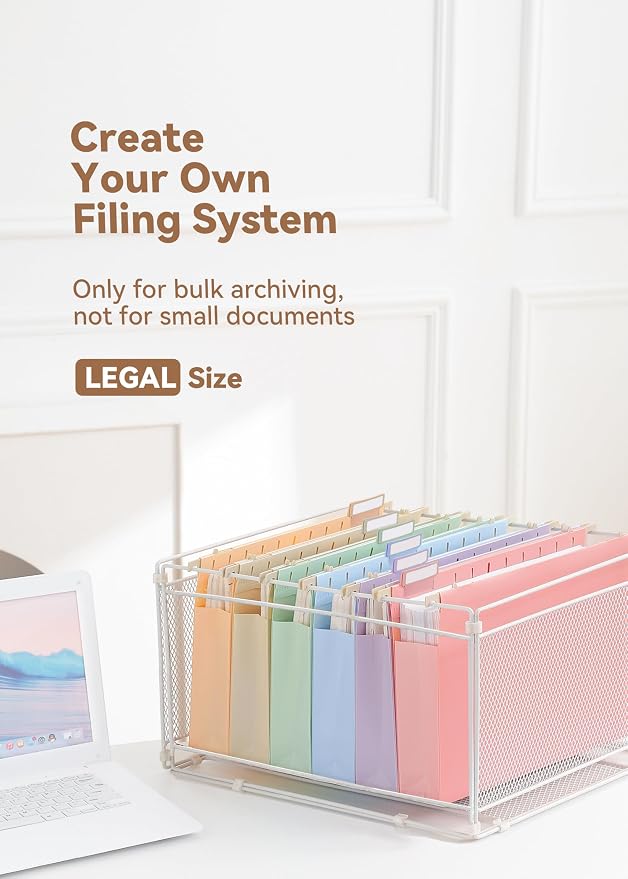 SortRax Plastic Extra Capacity Legal Size Hanging File Folders, Heavy Duty - Image 6