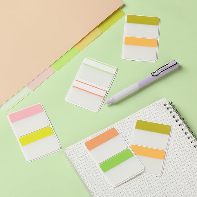 Mr. Pen Sticky Index Tabs - 500 Pcs, 21 Sets, Colorful Page Markers for Binders, Books, & Notebooks-DeskLoop Office
