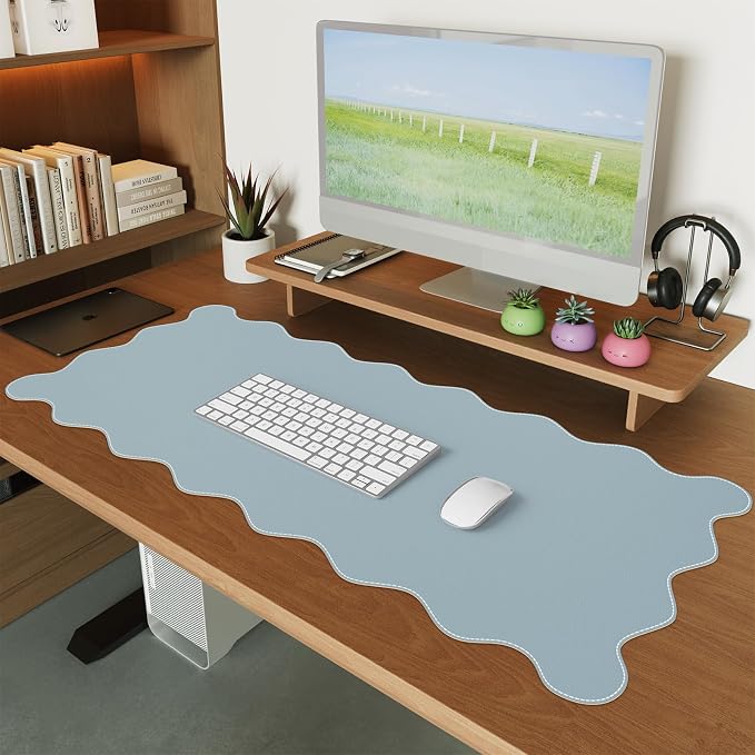 iCasso Leather Mouse Pad, Extra Large Desk Pad by iCasso