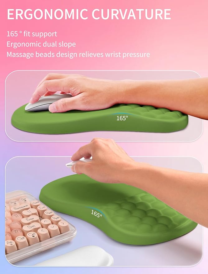 Hokafenle 2in1 Combination, Wave Keyboard Wrist Rest and Ergonomic Curvature - Image 3