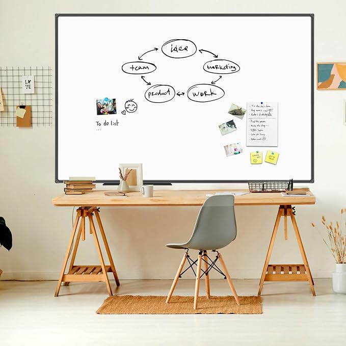 JILoffice Large Magnetic White Board, Dry Erase Board 72 x 48 Inch - Image 3