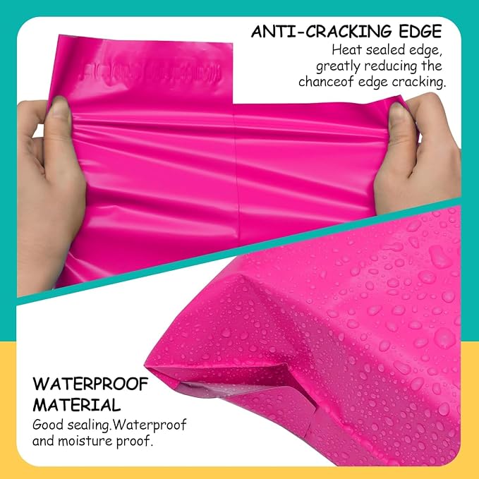 Poly Mailers 10x13 inch 200 Pcs, Rose Red Plastic Mailing Envelopes - Image 4