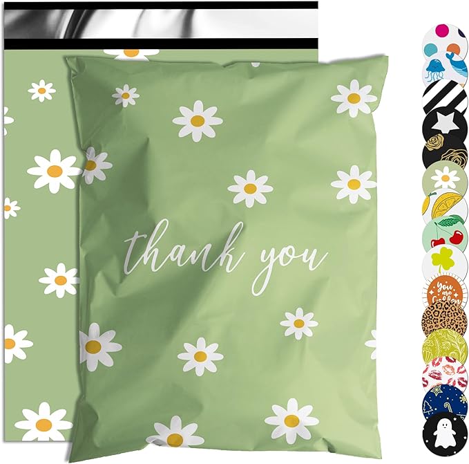 Thank You Poly Mailer 10x13 Inch 25 Pcs, Waterproof and Tear-Resistant Shipping by JOWLROEL