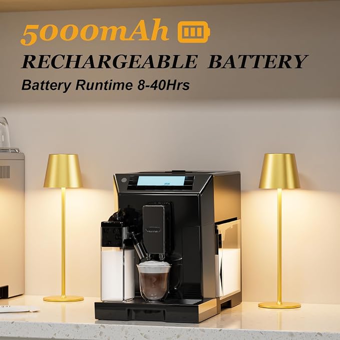 Cordless Table Lamp Rechargeable Gold - Image 3