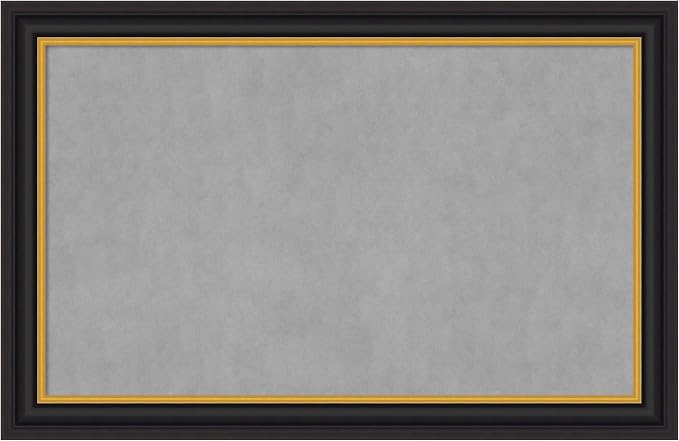 Amanti Art Black Framed Magnetic Board 30x46 Large Vision Board by AmantiArt