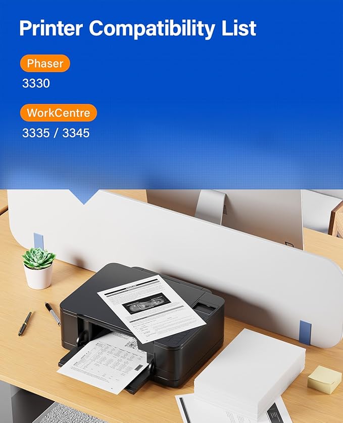 101R00555 Drum Unit (Not Toner) WorkCentre 3335 3345 Phaser 3330 Image-Drum High Capacity Black 1-Pack Replacement Compatible for Xerox WorkCentre 3335 3345 Phaser 3330 Laser Printer All-in-One Copier-DeskLoop Office