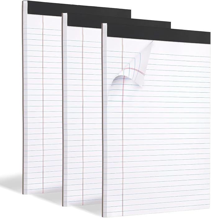 3 Pack Legal Pads Refills Note Pads, Writing Pads 8.5 x 11 Inches, Memo Pads by WINKIO
