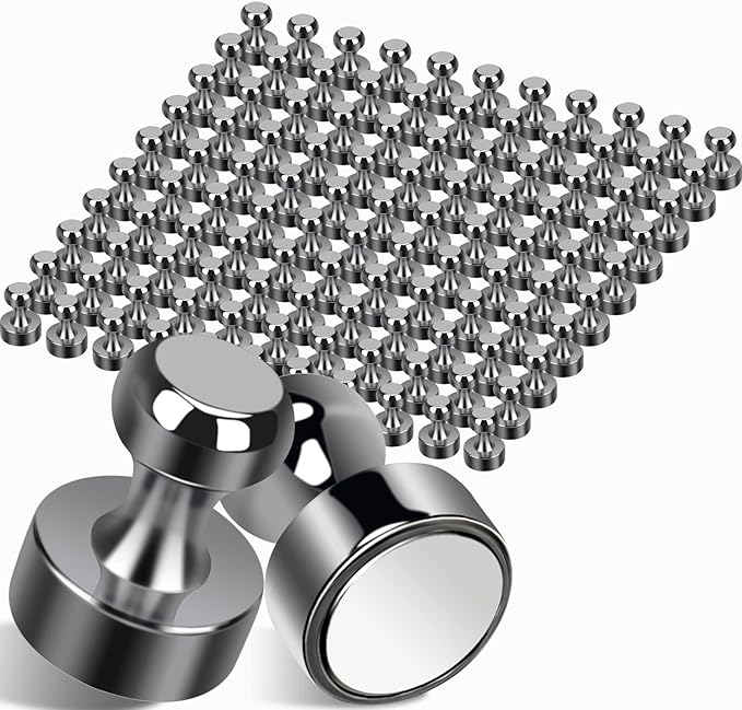 110Pcs Fridge Magnets Push Pin Magnets, Small Refrigerator Magnet s Rare Earth Magnet s for Magnetic Decorative, Strong Magnet s for Whiteboard, Classroom, Dry Erase and Locker-DeskLoop Office