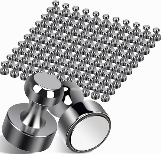 110Pcs Fridge Magnets Push Pin Magnets, Small Refrigerator Magnet s Rare Earth Magnet s for Magnetic Decorative, Strong Magnet s for Whiteboard, Classroom, Dry Erase and Locker-DeskLoop Office