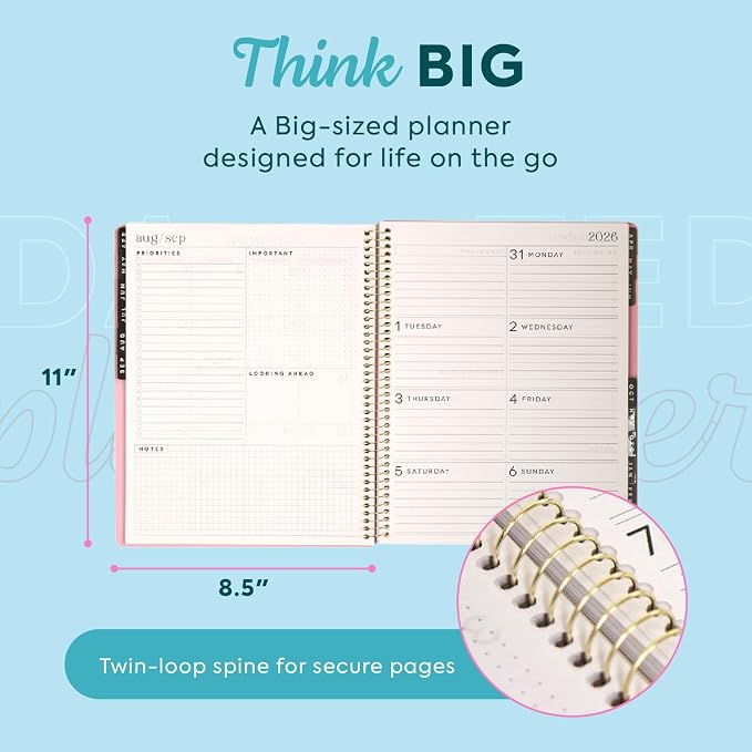 GO BIG Large-Print Planner April 2026–June 2027, 15-Month Twin-Loop-Bound - Image 5