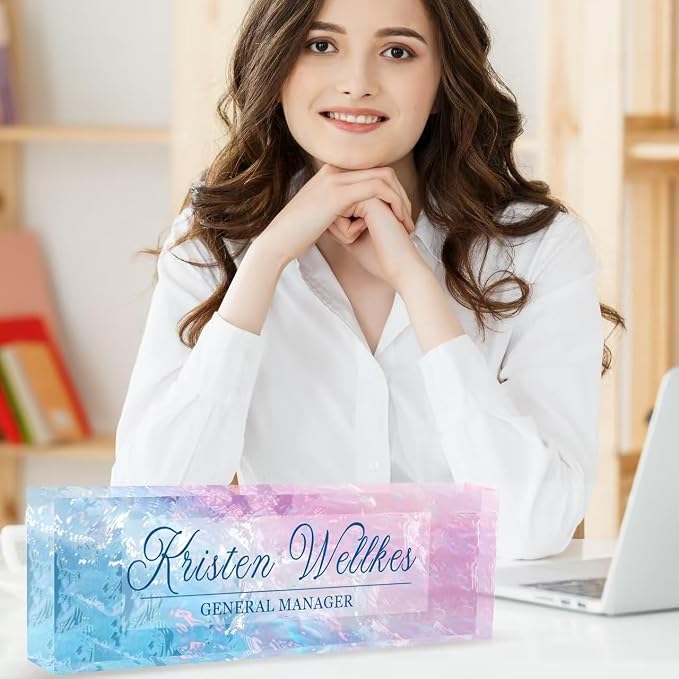 Custom Desk Name Plate Personalized, Acrylic Name Plates - Image 3