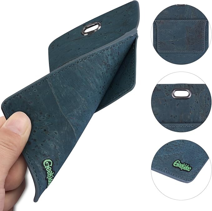 Premium Portuguese Cork Pocket Protector for Men | Multi-Use Pocket Protectors for Shirts and Lab Coats | For Pen, Pencils, Pointers, and More | 1 Pack Blue Pocket Organizer Protector-DeskLoop Office