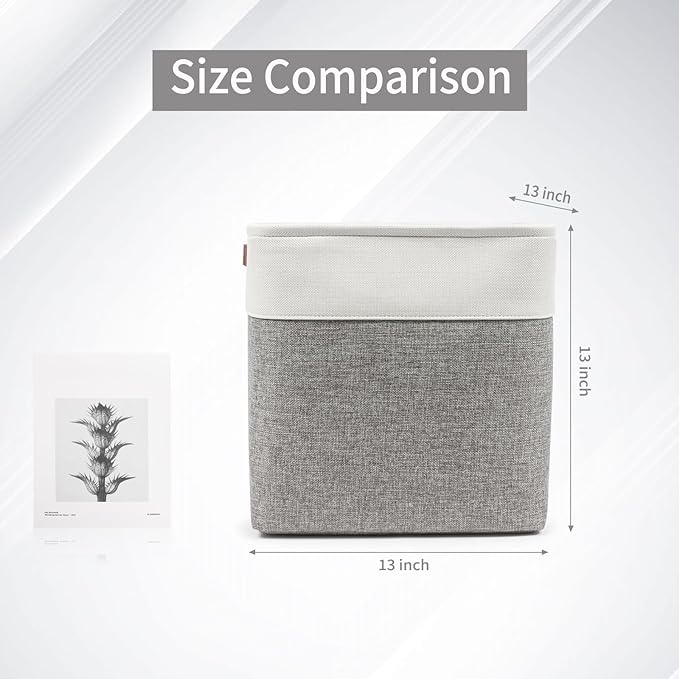Bagnizer 13x13 Cube Storage Bins, Collapsible Fabric Storage Box, 4 Pack Closet - Image 5