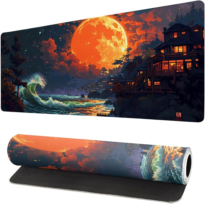 Gaming Mouse Pad Desk Pad, Extended Big Mouse Pad, 31.5x11.8 Inch Long Computer by Brecoy